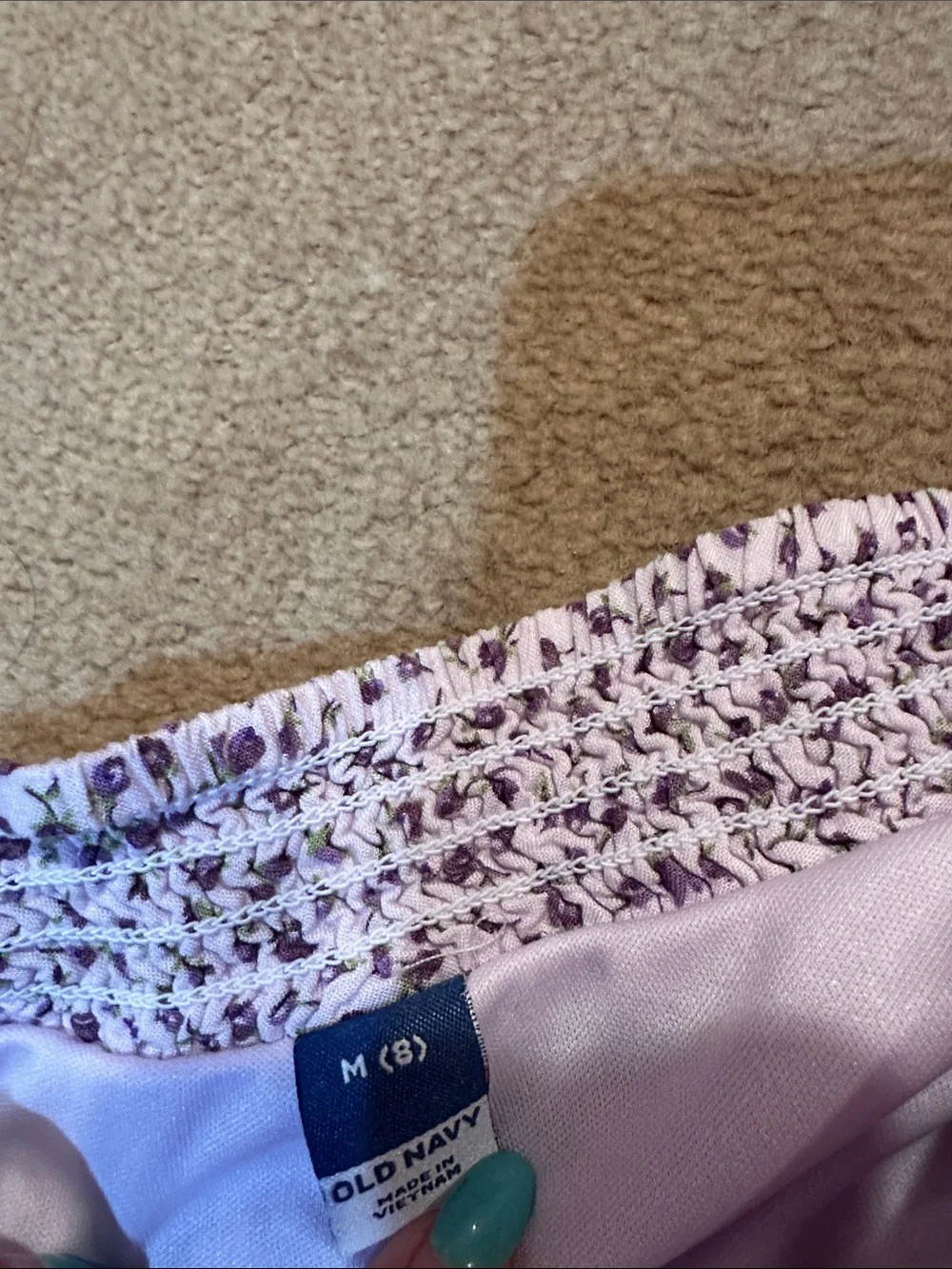 Old Navy Light Pink High-Waist Floral Print Shorts